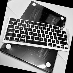 Crystal Black Compatible with MacBook Air 13.6 inch Case A2681 with Keyboard